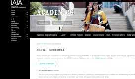 
							         Course Schedule > Institute of American Indian Arts (IAIA)								  
							    
