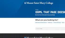 
							         Course Schedule Search - Mount Saint Mary College								  
							    