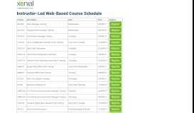 
							         Course Schedule - Xenial								  
							    