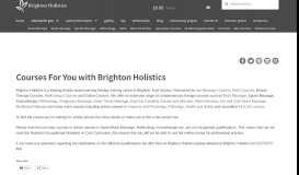 
							         Courses For You - Brighton Holistics								  
							    
