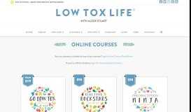 
							         Courses - Low Tox Life								  
							    