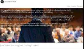 
							         Courses - My Elite Portal | Elite Legacy Education								  
							    