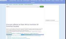 
							         Courses offered at East Africa Institute of Certified Studies								  
							    