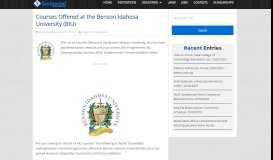 
							         Courses Offered at the Benson Idahosa University (BIU) - Portal								  
							    