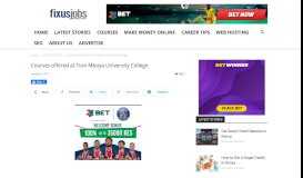 
							         Courses offered at Tom Mboya University College – Fixus Jobs								  
							    