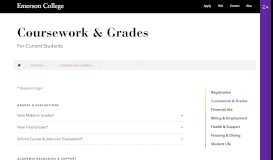 
							         Coursework & Grades | Emerson College								  
							    