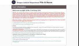 
							         Court Information - Odyssey File & Serve								  
							    