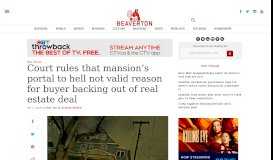 
							         Court rules that mansion's portal to hell not valid reason for buyer ...								  
							    
