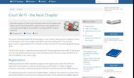 
							         Court Wi-Fi - the Next Chapter - CTS IT Gateway								  
							    