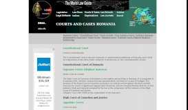 
							         Courts and cases Romania (Lexadin)								  
							    