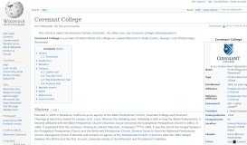 
							         Covenant College - Wikipedia								  
							    