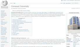 
							         Covenant University - Wikipedia								  
							    