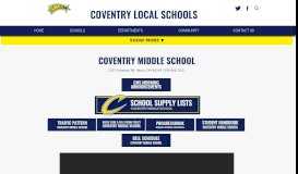 
							         Coventry Middle School - Coventry Local Schools								  
							    
