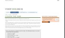 
							         Cover the Gap - Student Loan Portal								  
							    