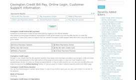 
							         Covington Credit Bill Pay, Online Login, Customer Support ...								  
							    