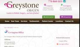 
							         Covington Office - Greystone OB/Gyn								  
							    