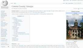 
							         Coweta County, Georgia - Wikipedia								  
							    
