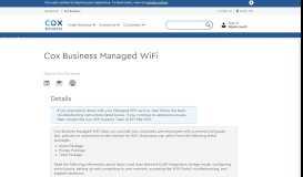 
							         Cox Business Managed WiFi								  
							    