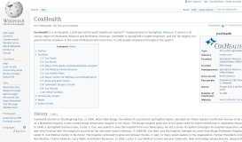 
							         CoxHealth - Wikipedia								  
							    