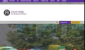 
							         Coyote Ridge Elementary / Homepage - Thompson School District								  
							    