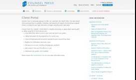 
							         CP Client Portal - Counsel Press								  
							    