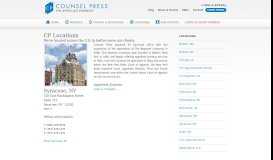
							         CP Locations | Syracuse, NY - Counsel Press								  
							    