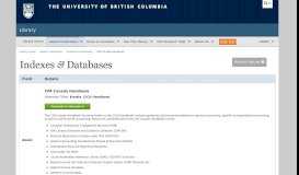 
							         CPA Canada Handbook - Indexes & Databases | UBC Library ...								  
							    