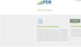 
							         CPA Client Portal | Your Financial Information & Our ... - PDR CPA								  
							    