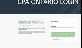 
							         CPA Ontario Login								  
							    