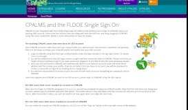 
							         CPALMS and the FLDOE Single Sign On								  
							    