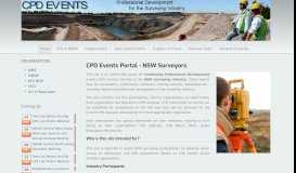 
							         CPD Events Portal - NSW Surveyors								  
							    