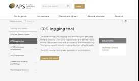
							         CPD logging tool | APS								  
							    