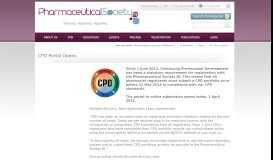 
							         CPD Portal Opens - Pharmaceutical Society of Northern Ireland								  
							    