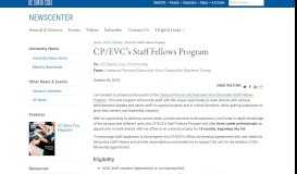 
							         CP/EVC's Staff Fellows Program - UCSC News - UC Santa Cruz								  
							    