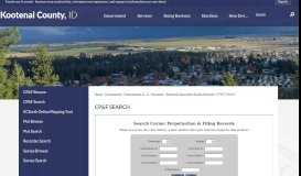 
							         CP&F Search | Kootenai County, ID								  
							    