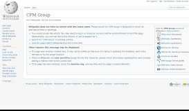 
							         CPM Group - Wikipedia								  
							    
