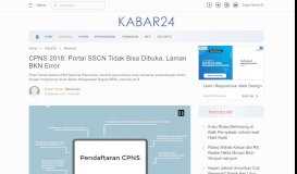 
							         CPNS 2018: Portal SSCN Tidak Bisa Dibuka, Laman BKN Error ...								  
							    