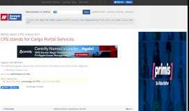 
							         CPS - Cargo Portal Services | AcronymFinder								  
							    