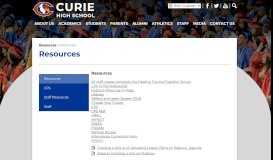 
							         CPS – Resources – Curie Metro High School								  
							    