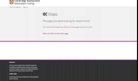 
							         CPSQ - Admissions Testing Support - Cambridge Assessment ...								  
							    