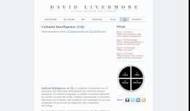 
							         CQ - David Livermore | Global Thinker and Author								  
							    