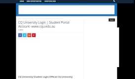 
							         CQ University Login | Student Portal Account -www.cqu.edu.au								  
							    