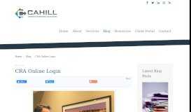 
							         CRA Online Login | Cahill Pro								  
							    