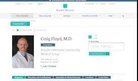 
							         Craig Floyd , M.D. - Beaufort Memorial Hospital								  
							    