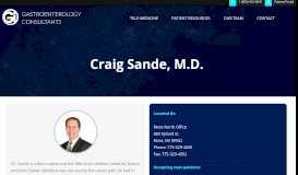 
							         Craig Sande, M.D. – GI Consultants								  
							    