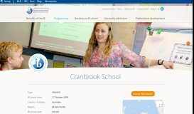 
							         Cranbrook School - International Baccalaureate®								  
							    
