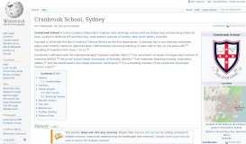 
							         Cranbrook School, Sydney - Wikipedia								  
							    