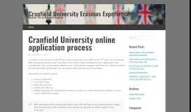 
							         Cranfield University online application process | Cranfield ...								  
							    