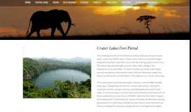 
							         Crater Lakes - Uganda Crater lakes Tours								  
							    