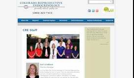 
							         CRE Staff | Infertility Specialists and Reproductive Doctors in Denver ...								  
							    